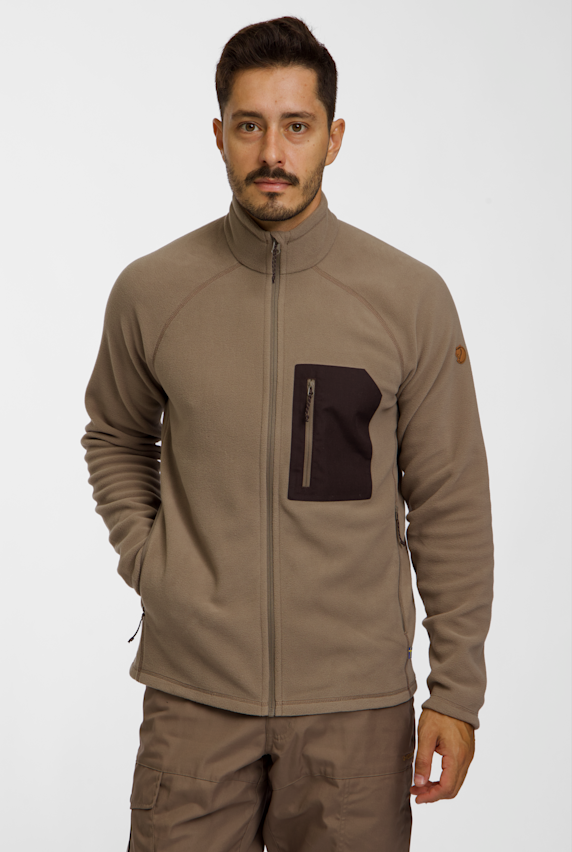 Fjällräven Kaipak pile uomo midlayer Marrone 54496 1