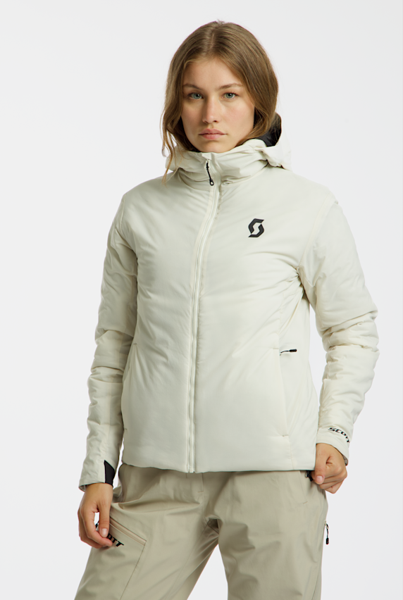 SCOTT Insuloft Light Midlayer à capuche femmes Blanc Cassé 56031 1