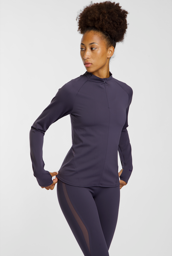 Nike Universa 1/4-Zip Damen Longsleeve Lila 55339 1
