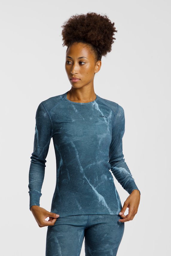 Odlo ACTIVE WARM Frozen Lake maglia maniche lunghe Petrolio 68444 1