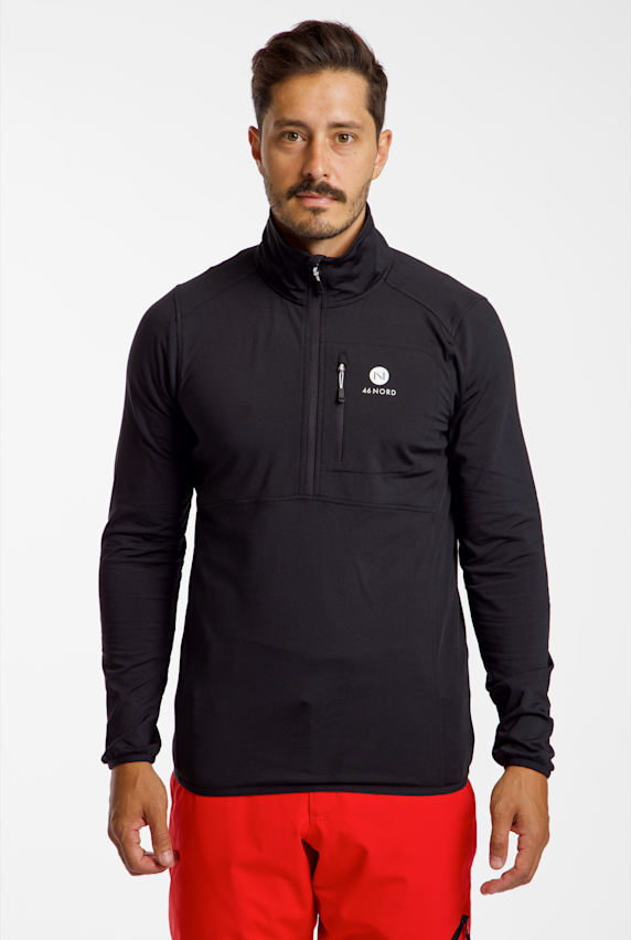 46 NORD 1/2 Zip midlayer hommes Noir 64937 1