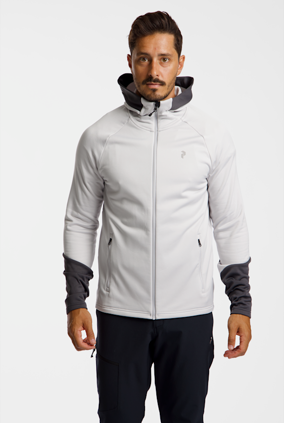PEAK PERFORMANCE Rider Essentials Zip Hood Herren Midlayer Hellgrau 55516 1