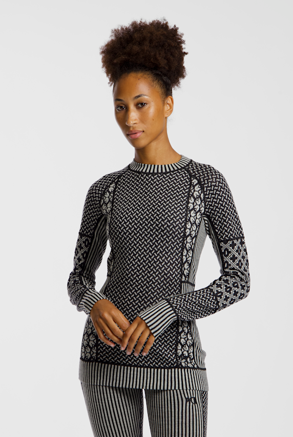 Kari Traa Smekker Merino manche longue thermique femmes Noir 56009 1