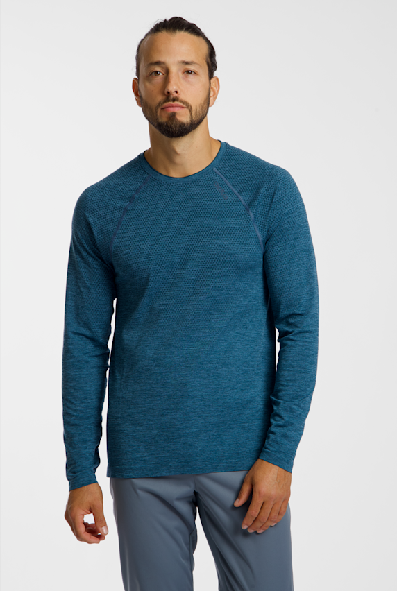 Odlo Essential Seamless longsleeve uomo Petrolio 58383 1