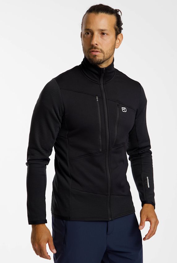 Ortovox Fleece Grid Herren Midlayer Schwarz 59093 1