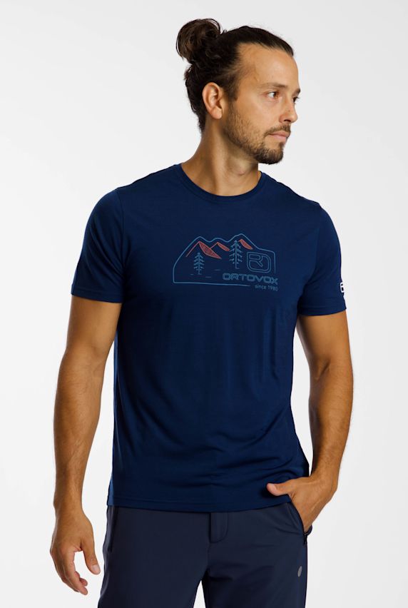 Ortovox 150 Cool Vintage Badge t-shirt uomo Blu 59117 1