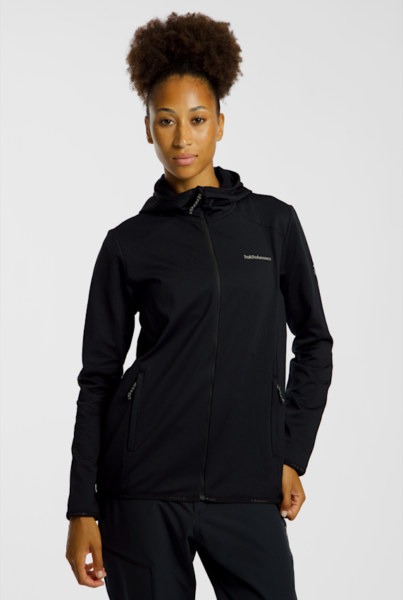 PEAK PERFORMANCE Light Zip Hood midlayer femmes Noir 59136 1