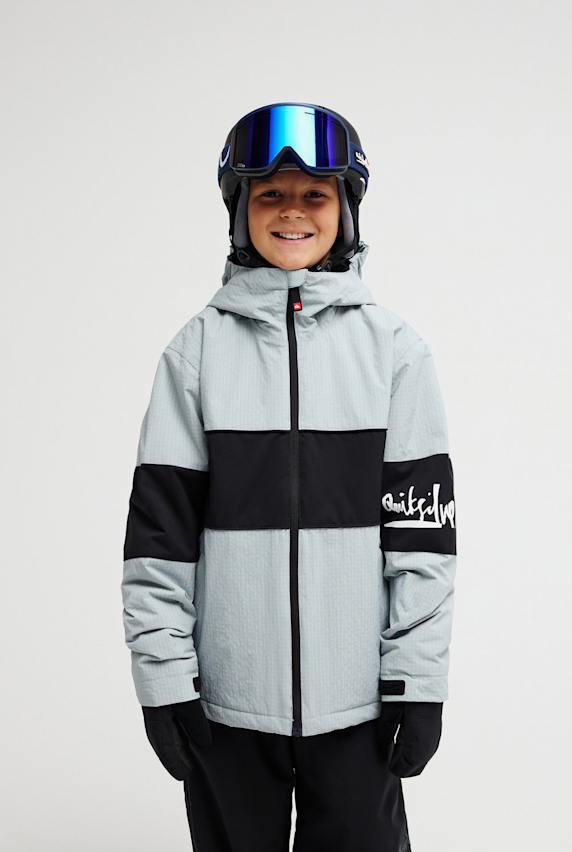 Quiksilver Young Guns High In The Hood 10K Kinder Ski-/Snowboardjacke Hellgrau 59364 1