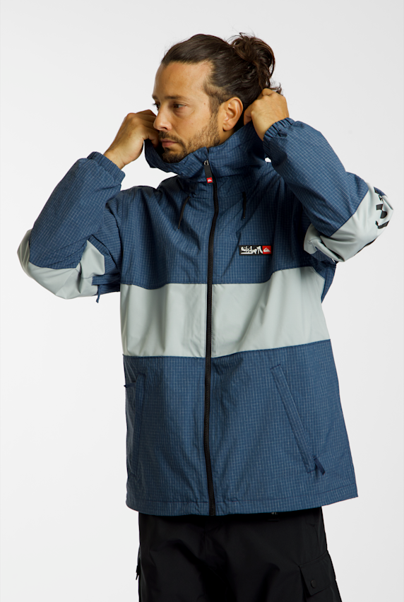 Quiksilver Young Guns High In The Hood 10K Herren Ski-/Snowboardjacke Blau 59381 1