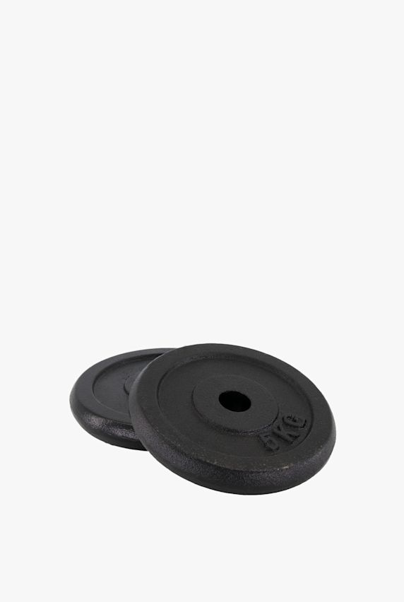 POWERZONE 2 x 5 kg disque d'haltères Noir 249 1
