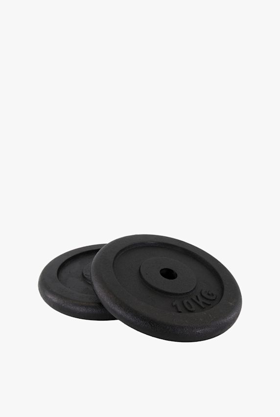 POWERZONE 2 x 10 kg disque d'haltères 2 x 10 kg Noir 222 1