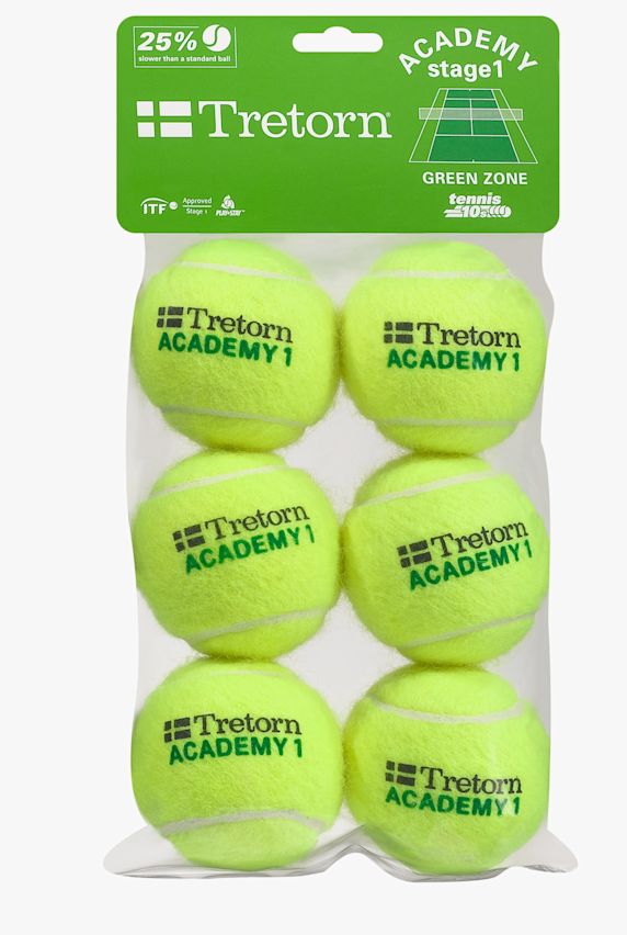 Tretorn Stage 1 Academy balles de tennis Jaune 589 1