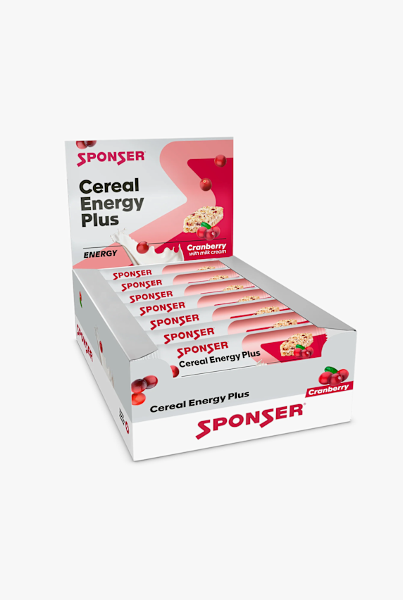 Sponser Cereal Energy Plus Cranberry 15 x 40 g barretta per lo sport Bianco 871 1