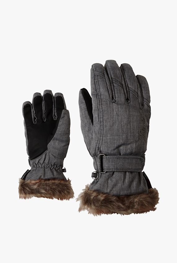 ziener Kim Damen Skihandschuh Grau 1445 1