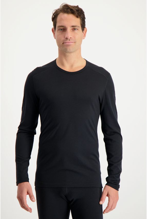icebreaker Merino 200 Oasis manche longue thermique hommes Noir 1455 1