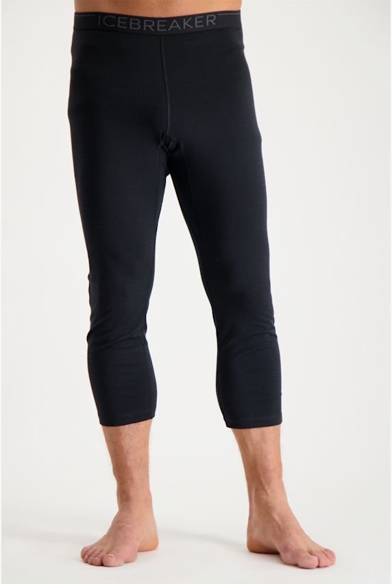 icebreaker Merino 200 Oasis Herrren 3/4 Thermohose Schwarz 1468 1