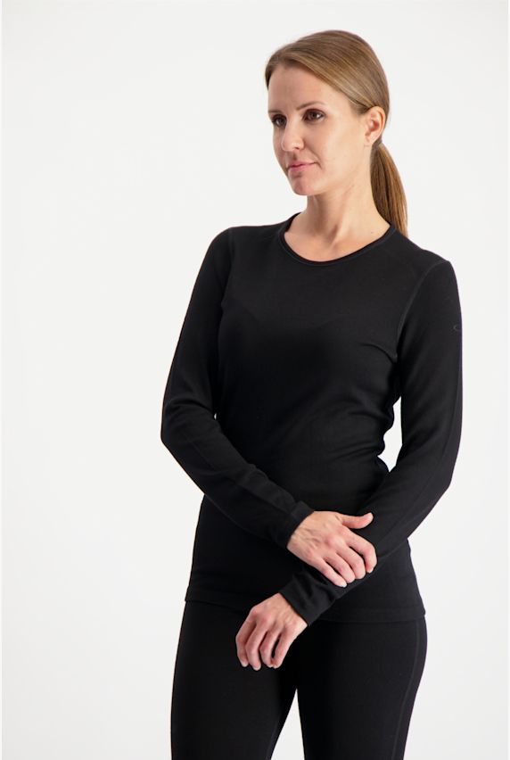 icebreaker Merino 260 Tech Damen Thermo Longsleeve Schwarz 1477 1