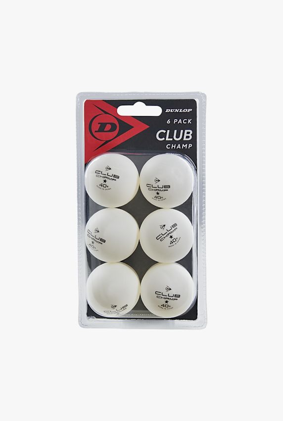 Dunlop Club Champ 6 Tischtennisbälle Weiss 2558 1