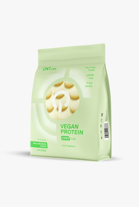 QNT Vegan Vanilla Macaron 500 g Proteinpulver Weiss 3059 1