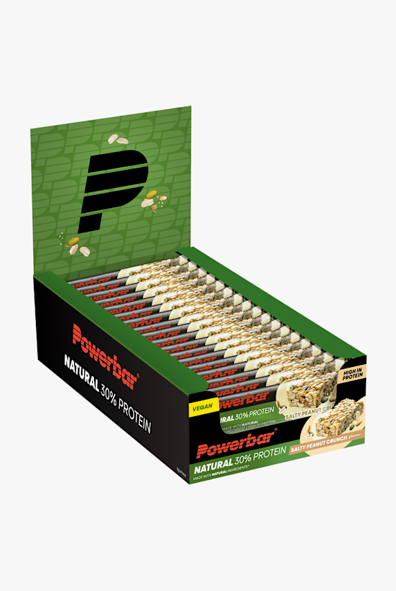 Powerbar Natural 30% Protein Salty Peanut chrunch 18 x 40 g barre énergétique Vert 2840 1