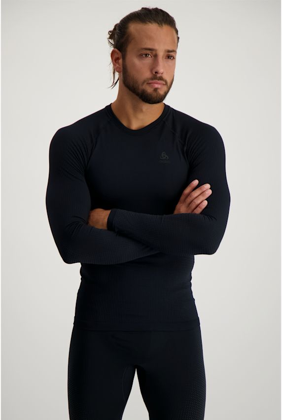 Odlo Performance Warm Herren Thermo Longsleeve Schwarz 4224 1