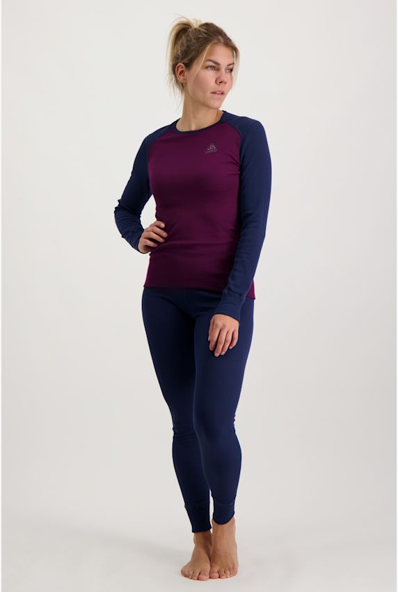 Odlo Active Warm Damen Thermo Unterwäsche Set Blau 6751 1