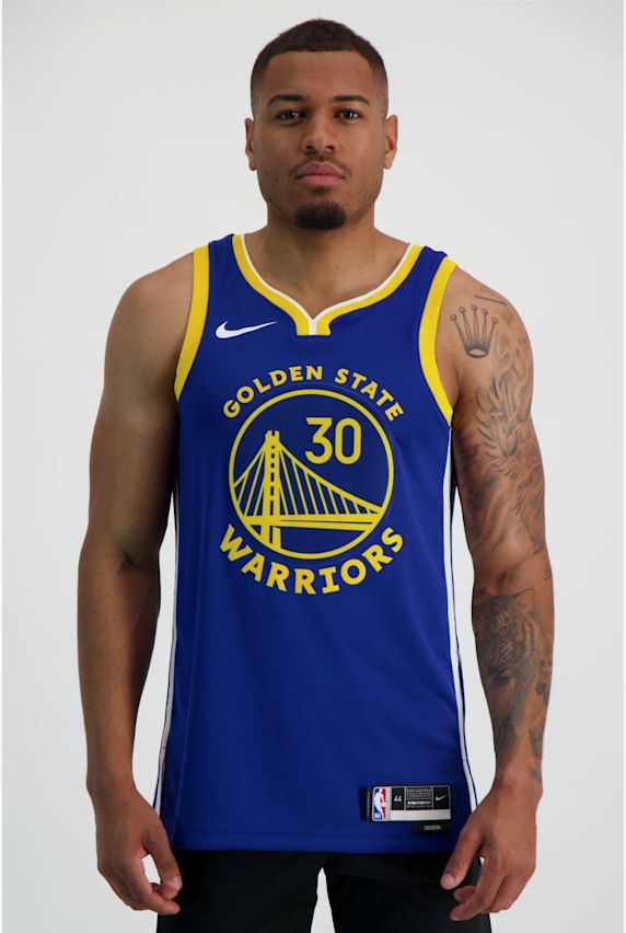 Nike Golden State Warriors Icon Edition Stephen Curry Herren Basketballtrikot Blau 12490 1
