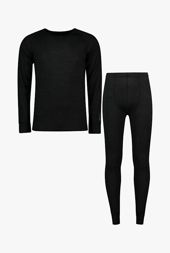 46 NORD Merino Herren Thermo Unterwäsche Set Schwarz 13578 1