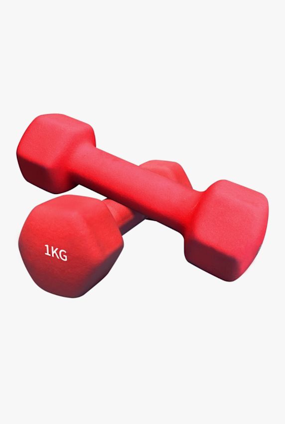 POWERZONE Hexagonal Neoprene 2 x 1 kg set d'haltères Rouge 14554 1
