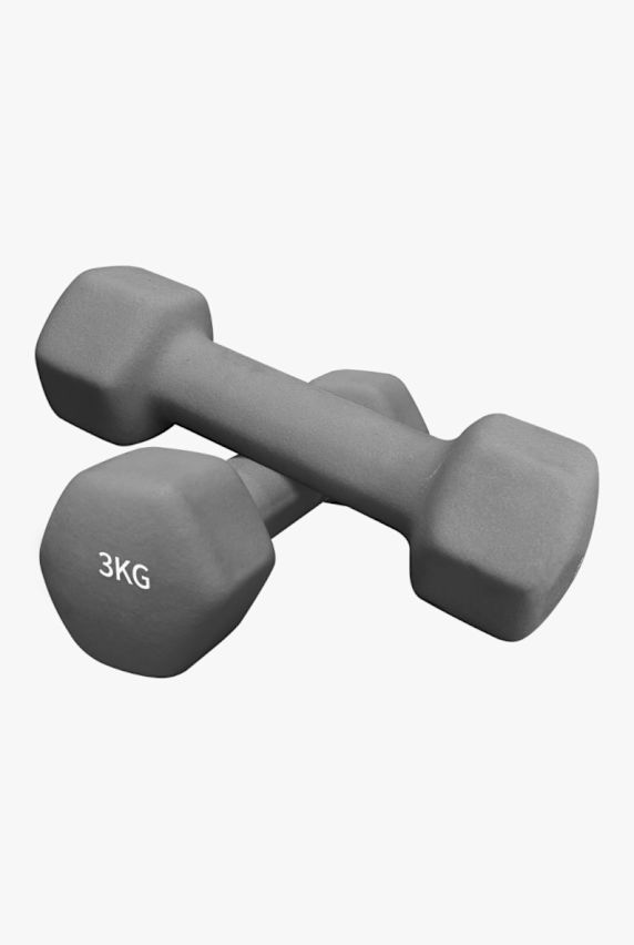 POWERZONE Hexagonal neoprene 2 x 3 kg set d'haltères Gris 14540 1