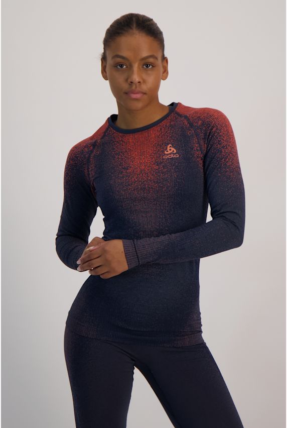 Odlo Performance Blackcomb Warm manche longue thermique femmes Bleu 26340 1