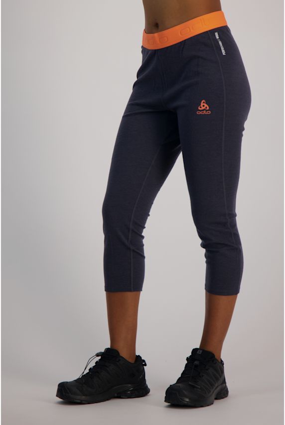 Odlo Revelstoke Performance Wool 150 Warm pantalon thermique 3/4 femmes Bleu 26377 1