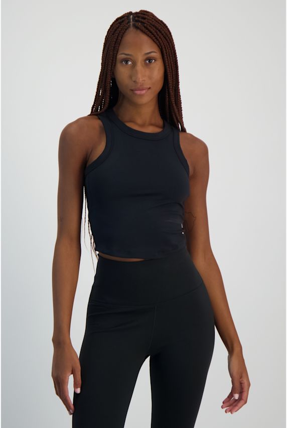 Nike One Fitted Dri-FIT Crop Damen Top Schwarz 27589 1