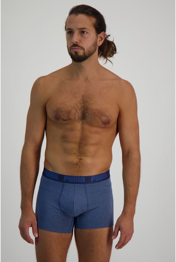 PUMA 2-Pack Basic Herren Boxershort Bio-Cotton Blau 29403 1