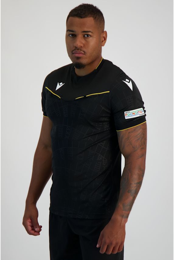 Macron UEFA Arbitro maglia da calcio EURO 2024 Nero 30252 1