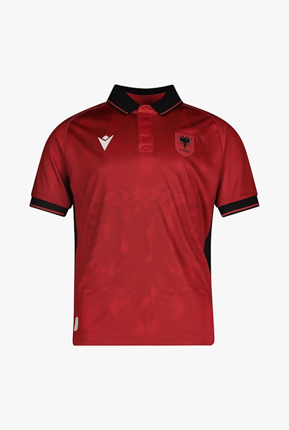 Macron Albanie Home Replica maillot de football enfants EURO 2024 Rouge 32888 1