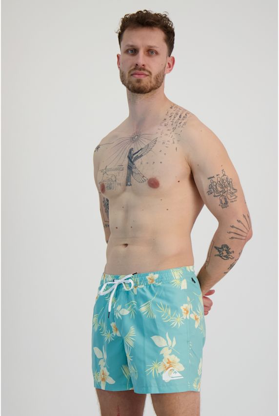 Quiksilver Wild Floral Volley 15 Inch maillot de bain hommes Bleu 33473 1