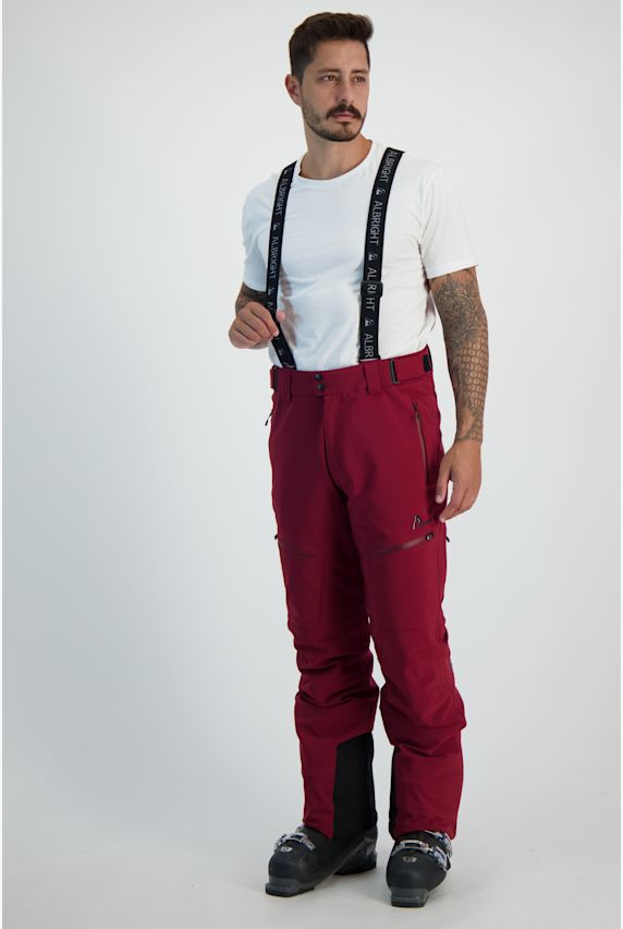 ALBRIGHT Andermatt pantaloni da sci uomo Rosso 33656 1