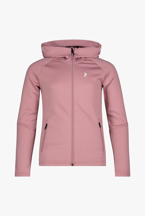 PEAK PERFORMANCE Rider Zip Hood Kinder Midlayer Pink 35763 1
