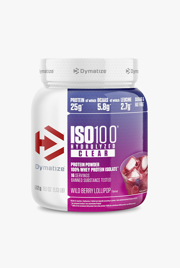Dymatize Hydrolyzed IsoClear Wild Berry Lollipop 512 g polvere per bevande Viola 36461 1
