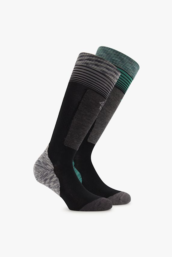 46 NORD 2-Pack 35-42 Damen Skisocken Schwarz 36540 1