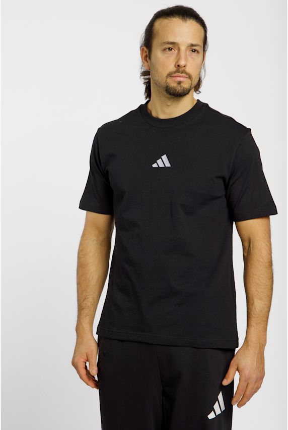 adidas Essentials Small Logo Single Jersey t-shirt uomo Nero 37008 1