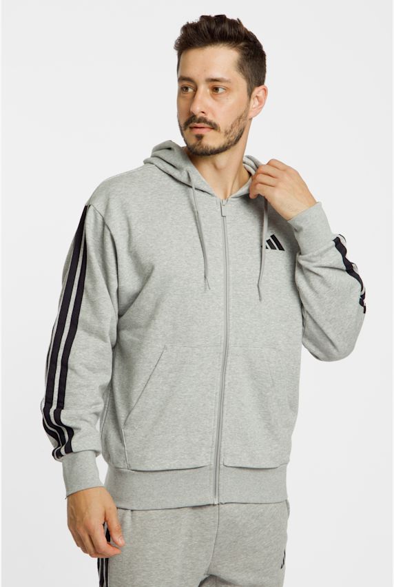 adidas Essentials 3S French Terry giacca della tuta uomo Grigio 37014 1