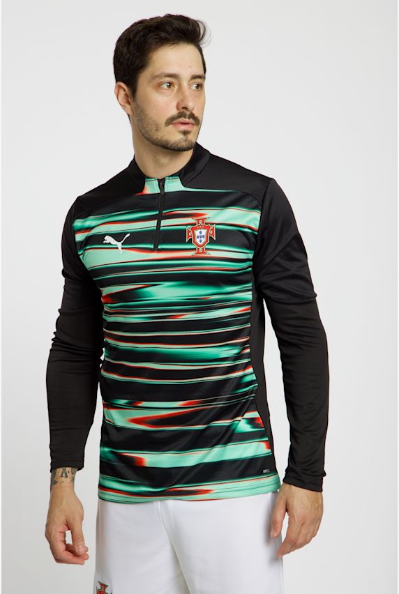 PUMA Portugal Prematch Longsleeve hommes 2025 Noir 37485 1