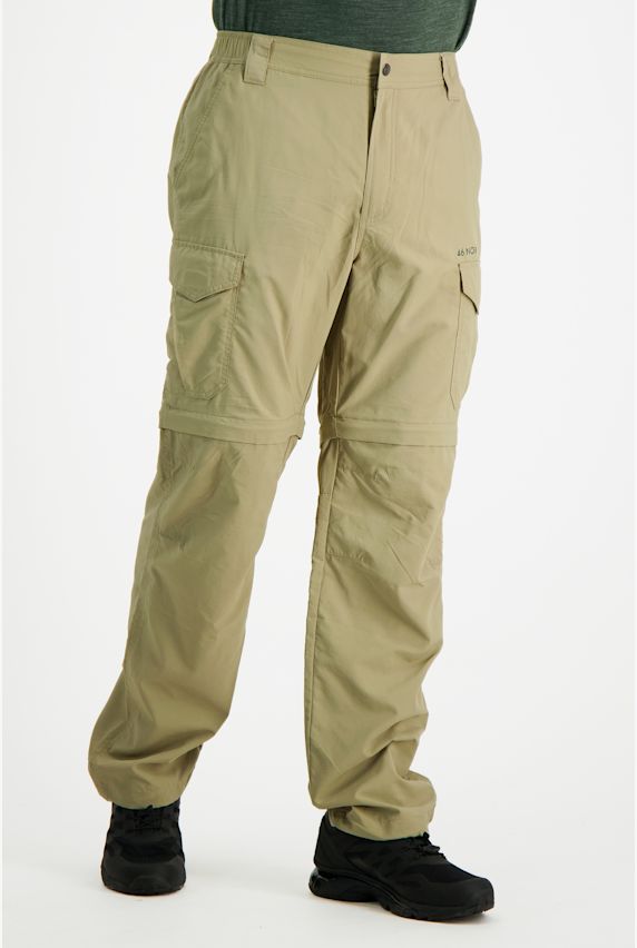 46 NORD Zip-Off taille courte pantalon de randonnée hommes Beige 37978 1
