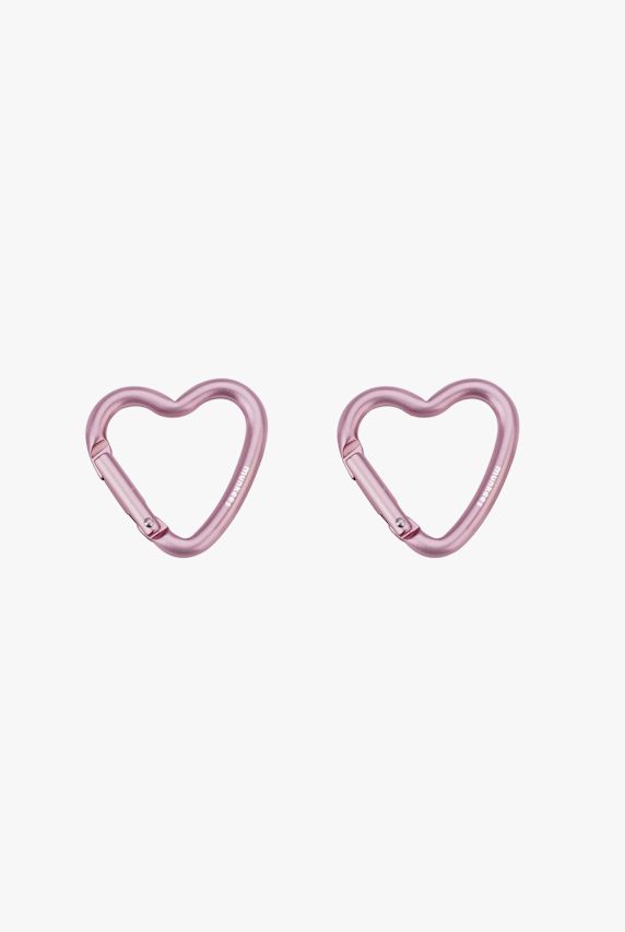 Munkees 2-Pack Mini Herz mousqueton Rose 38119 1