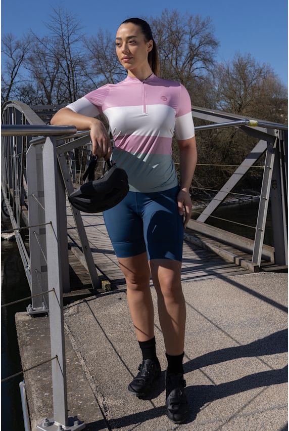 Stoke Randa Half-Zip maglia da bike donna Pink 38705 1