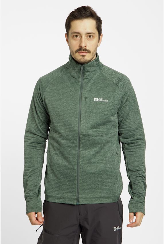 Jack Wolfskin Taiga midlayer uomo Verde 39094 1