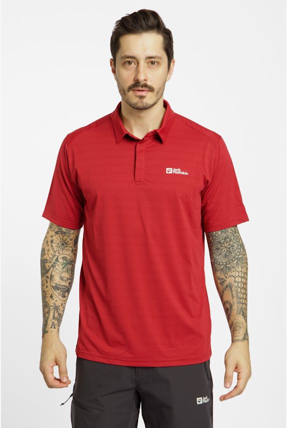 Jack Wolfskin Delgami polo uomo Rosso 39112 1