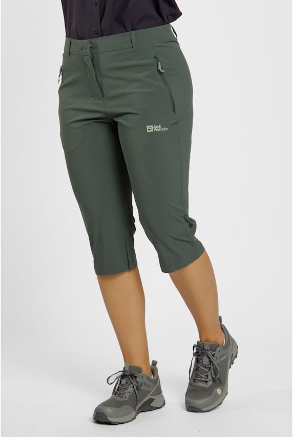 Jack Wolfskin Hikeout Damen 3/4 Wanderhose Grün 39585 1